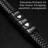 Lederarmband herren mit gravur schwarz uniqal